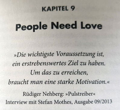 Kapitelüberschrift aus dem Buch "Glaub immer an das Unmögliche“