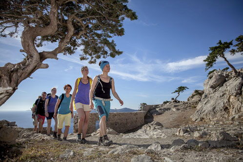 Gruppe von Wanderern in Kreta
