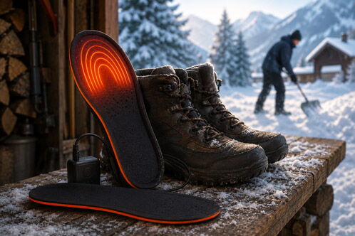 Winterstiefel mit beheizbaren Sohlen
