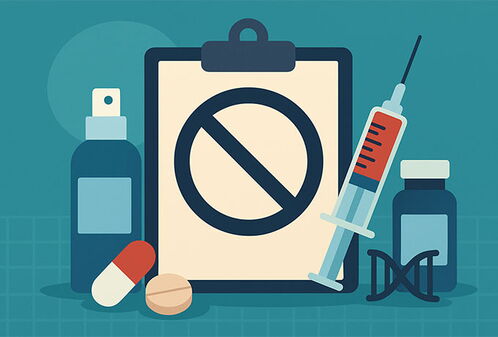 Grafik mit Spritzen und Tabletten