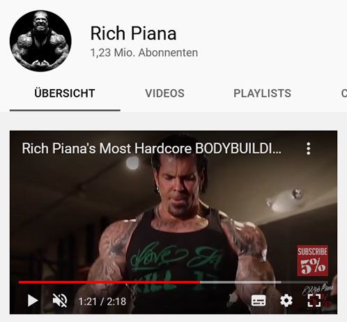 Rich Piana Youtube Channel