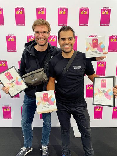 Die Ortlieb-Produktmanager Falko Schott und Marc Schaumann