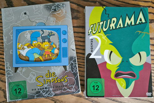 Cover einer DVD-Box von Simpsons und Futurama