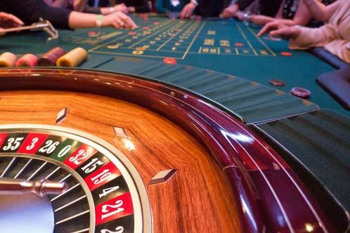 Nahaufnahme eines Roulette-Tischs