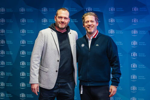 Carsten Neuhaus (European Tennis Promotion Manager bei YONEX) & Simon Papendorf (Geschäftsführer DTB)