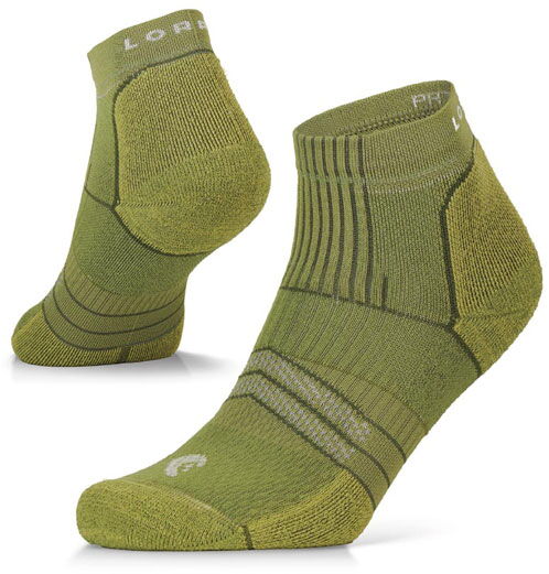 Gelbe Trailrunningsocke
