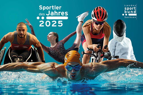 Plakat mit der Ankündigung zur Umfrage "Sportler des Jahres"