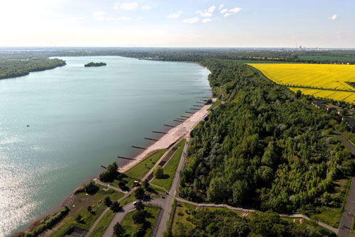 Auenhainer Strand aus Vogelperspektive