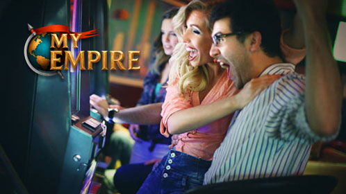 Spielautomat mit dreimal die Sieben