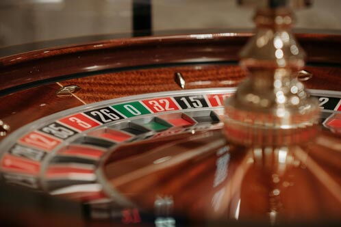 Roulette-Tisch in Nahaufnahme
