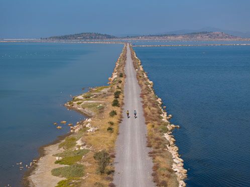 Luftaufnahme einer Radstrecke in Izmir / Türkei