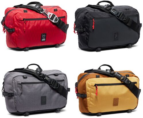 Umhängetasche Chrome Bags Kadet Max in rot, gelb, schwarz und grau