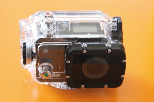 Kleine Actioncam in durchsichtigem Gehäuse